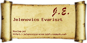 Jelenovics Evariszt névjegykártya